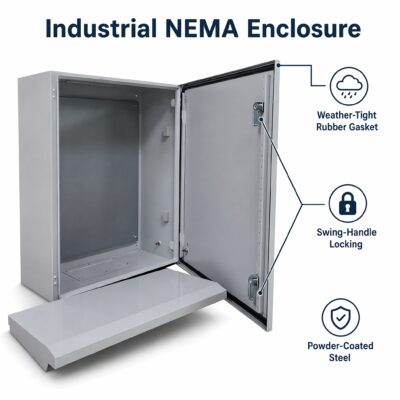 Universal Stainless Steel Distribution Box, IP65 Waterproof and Rust-Proof Outdoor Control Enclosure
